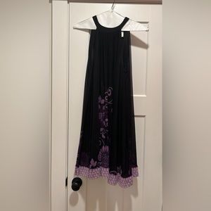 Black and Purple halter dress